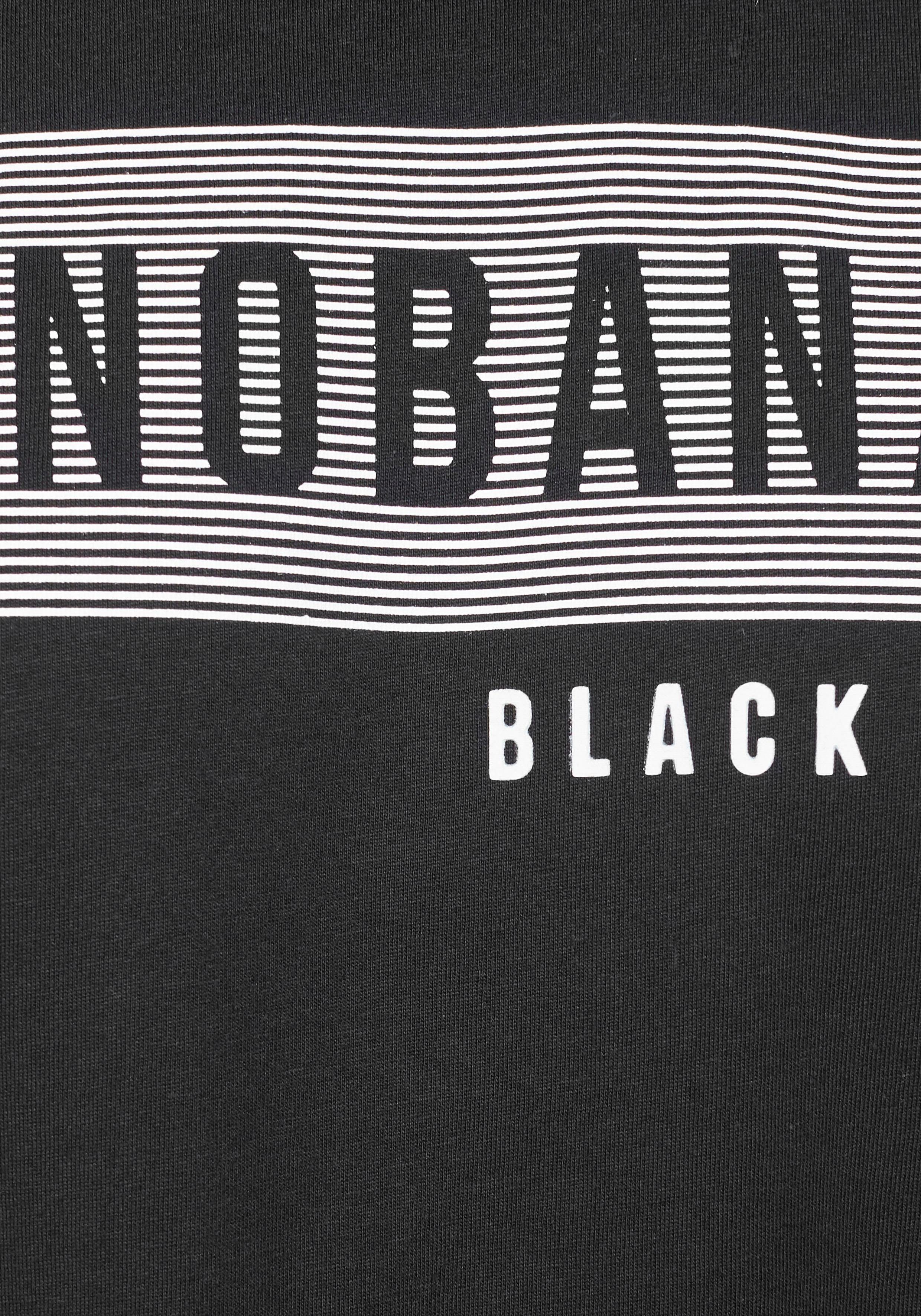 Bruno mit Banani Markenprint schwarz T-Shirt