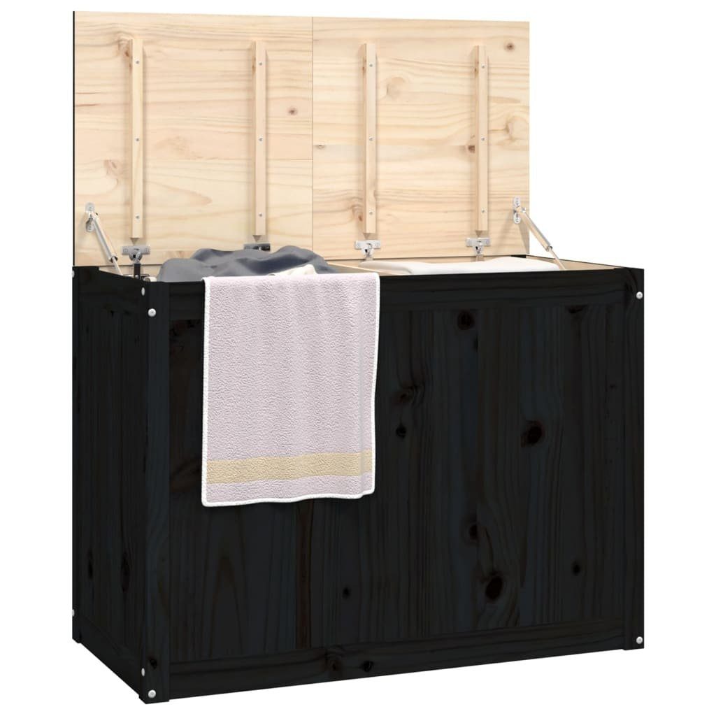 vidaXL Wäschekorb 885 x 44 x 66 cm Wäschekorb aus massivem Kiefernholz mit Deckel 88,5x4