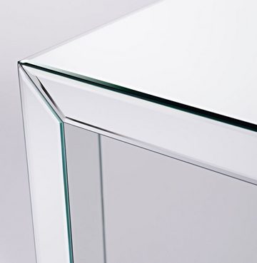 Casa Padrino Beistelltisch Luxus Spiegelglas Beistelltisch im Würfel Design 46 x 46 x H. 48 cm - Designer Wohnzimmermöbel