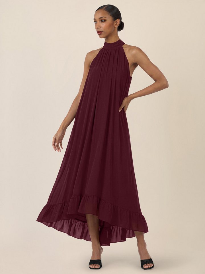 Apart Chiffonkleid mit Volantsaum