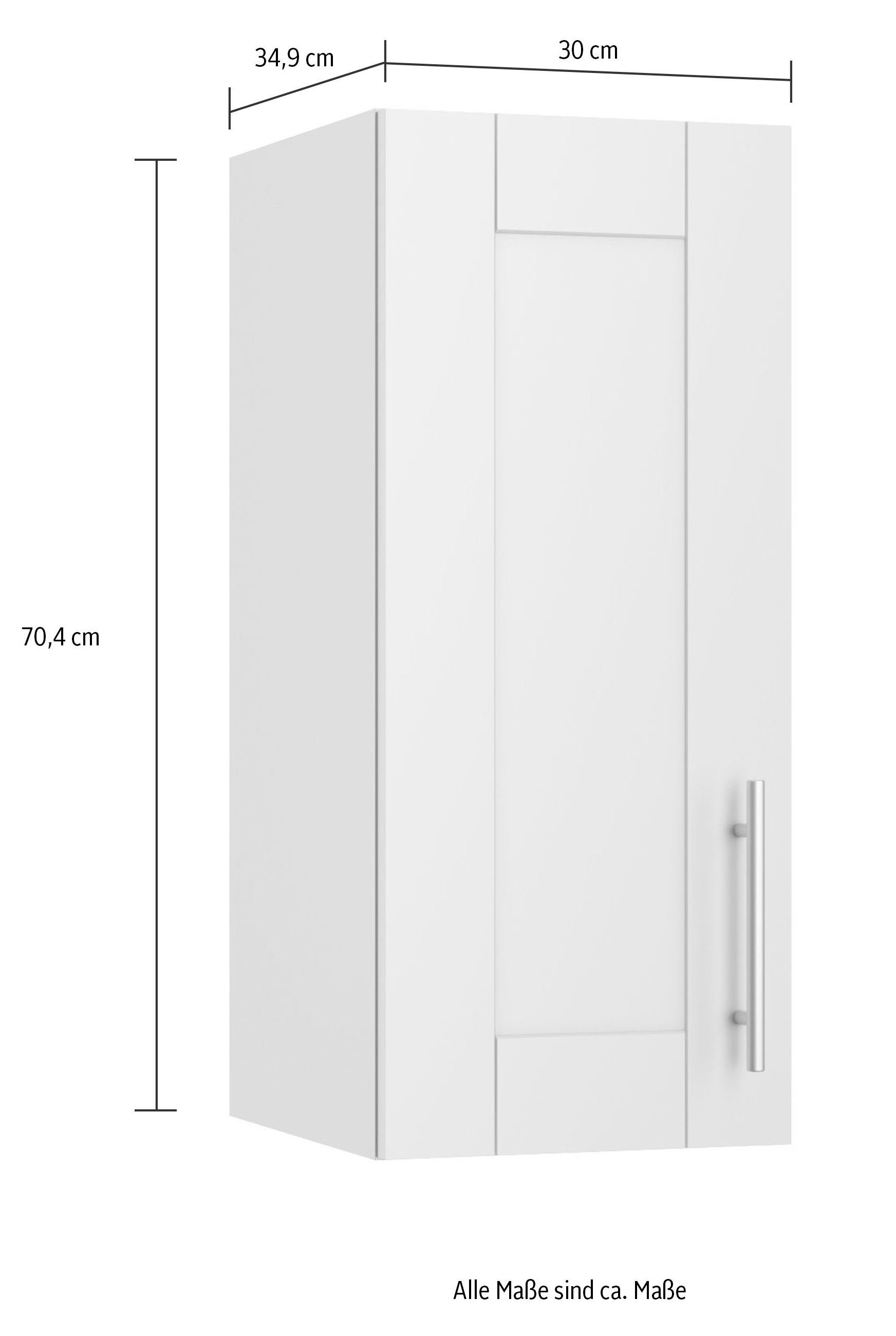 Breite cm weiß Nachbildung | Nachbildung 30 Hängeschrank OPTIFIT Ahus matt/wildeiche wildeiche