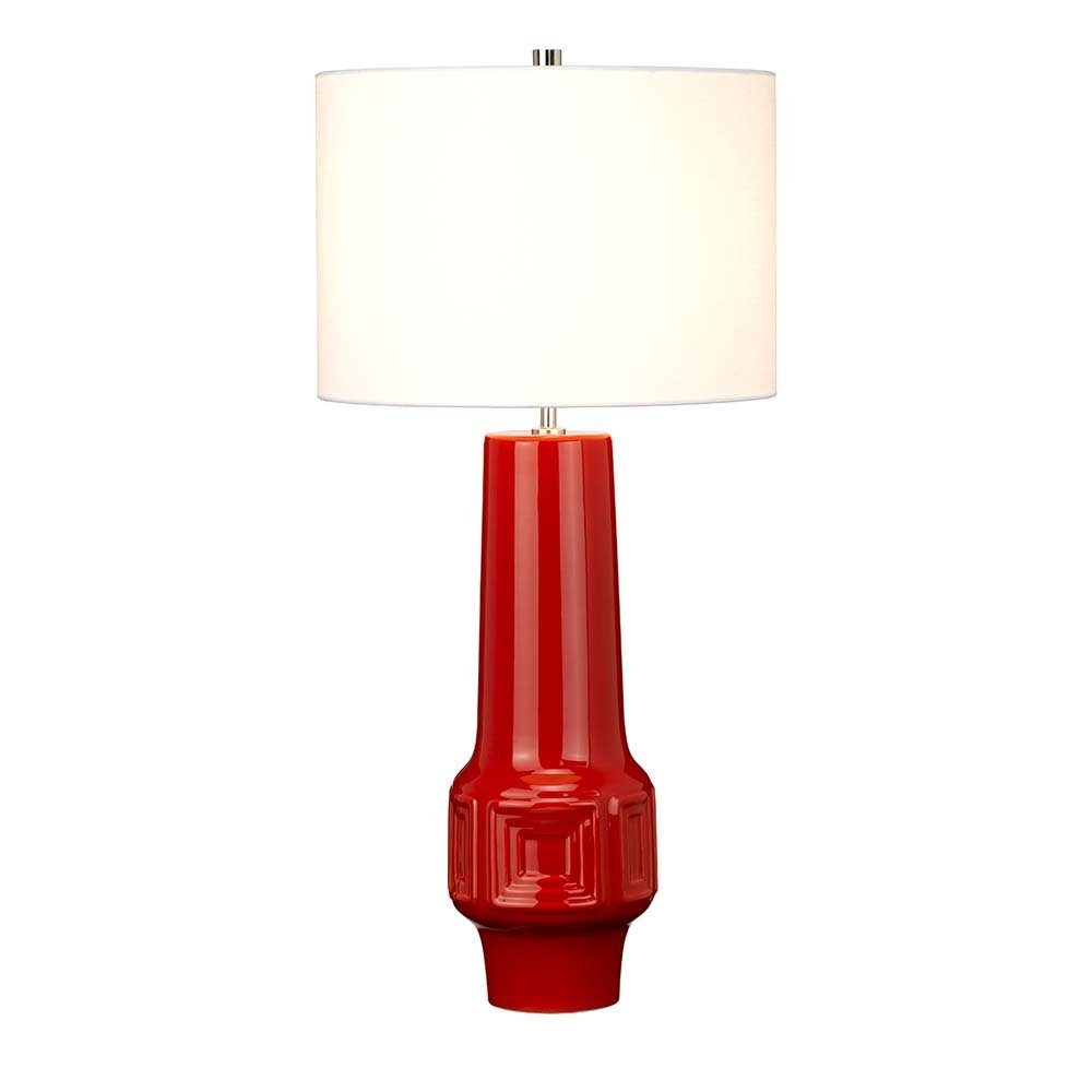 Elstead LIGHTING LED Tischleuchte, Leuchtmittel nicht inklusive, Tischlampe Schreibtischlampe Beistelllampe Keramik Weiß H 75,8 cm