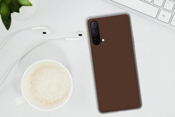 MuchoWow Handyhülle Braun - Dunkel - Farben, Phone Case, Handyhülle OnePlus Nord CE 5G, Silikon, Schutzhülle
