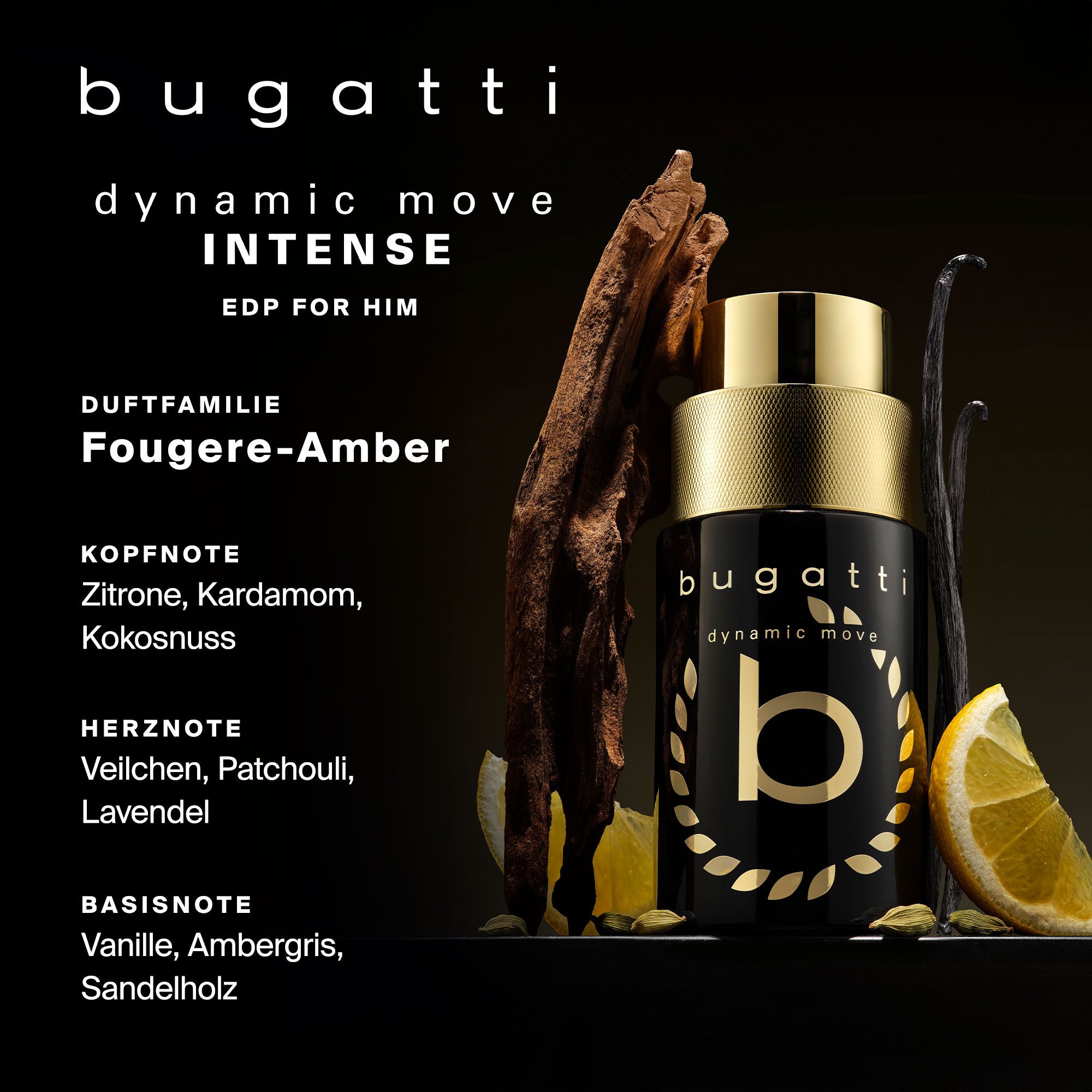 bugatti Duft-Set BUGATTI DYNAMIC MOVE FOR HIM, 4-tlg., 1x EDT Amber 15ml. 1x EDT Blue 15ml und 1x EDT Black 15ml