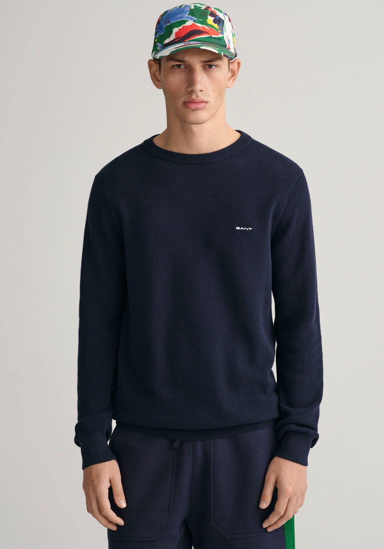 Rundhalspullover COTTON PIQUE C-NECK