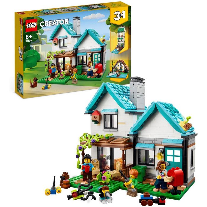 LEGO® Konstruktionsspielsteine Gemütliches Haus (31139) LEGO® Creator 3in1 (808 St)