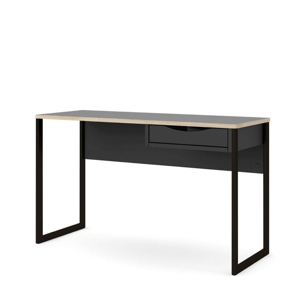 Schreibtisch matt cm 130 Schublade Schreibtisch schwarz, Fula ebuy24 1