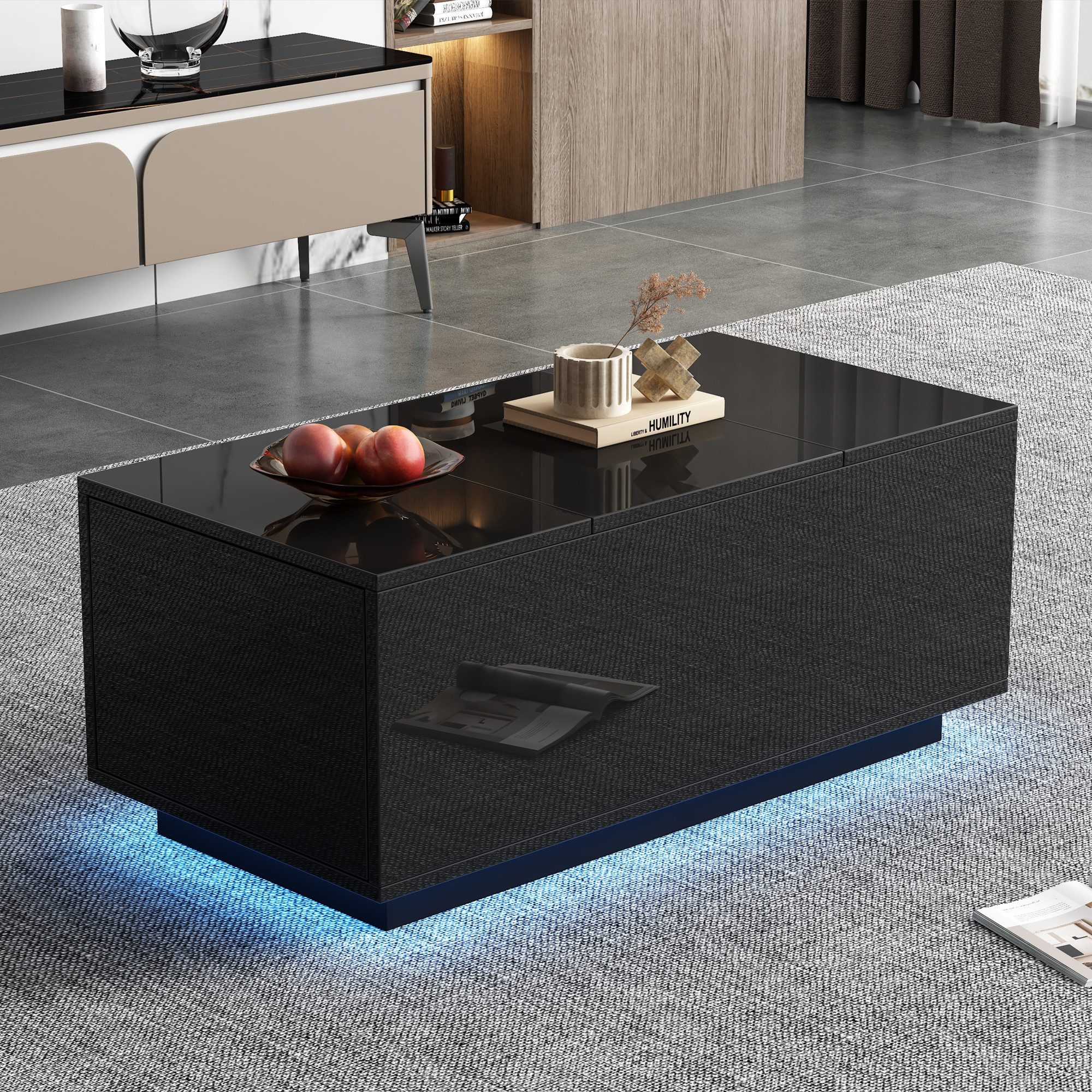 Merax Couchtisch hochglanz Lift-Top Sofatisch mit günstig online kaufen
