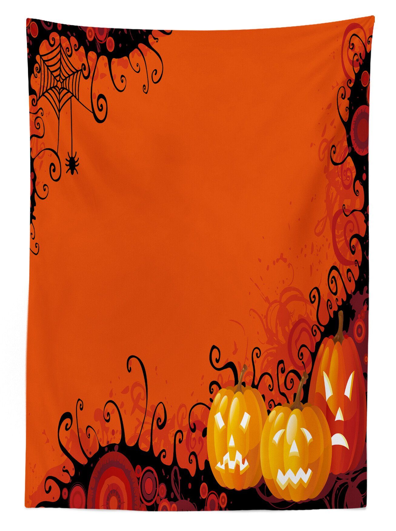 Abakuhaus Tischdecke Farbfest Waschbar Für Spinnennetz Halloween Bereich Farben, Klare geeignet Außen den Kürbisse