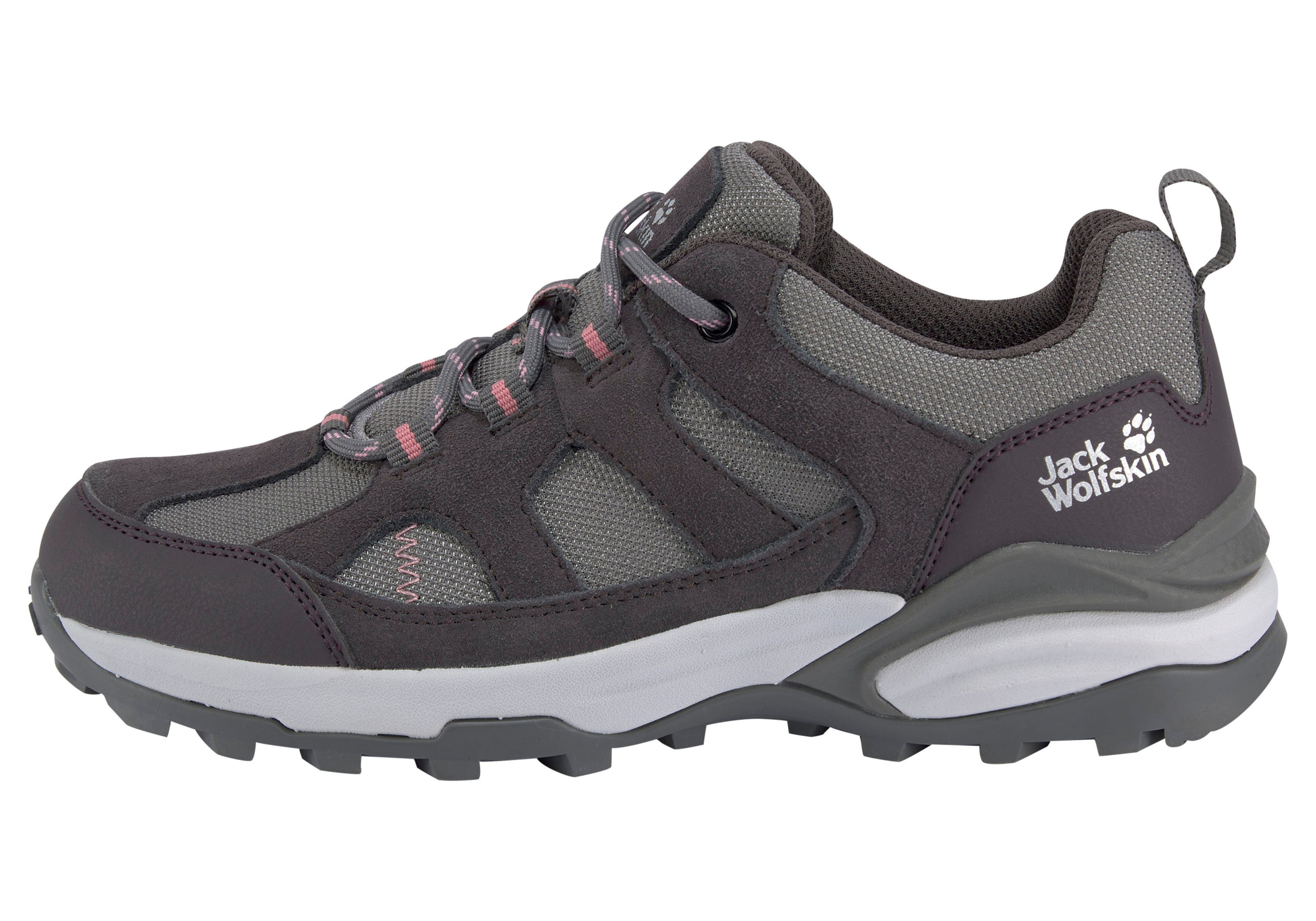 GREAT Wanderschuh HIKE LOW W Wolfskin 2 Jack anthrazit-rosa