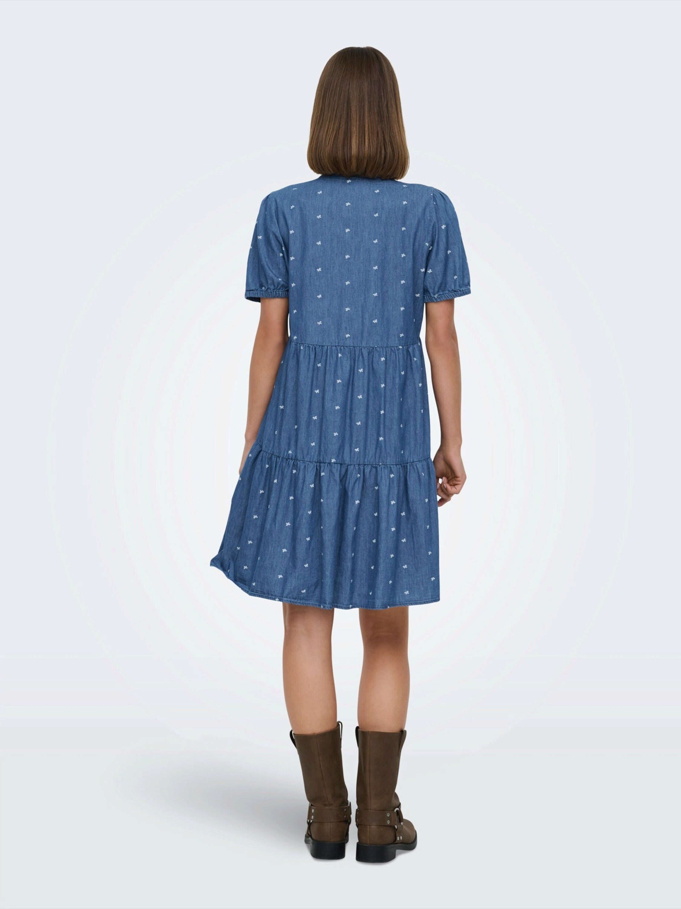 ONLY Jeanskleid ONLNOVA AZURE (1-tlg) Drapiert/gerafft