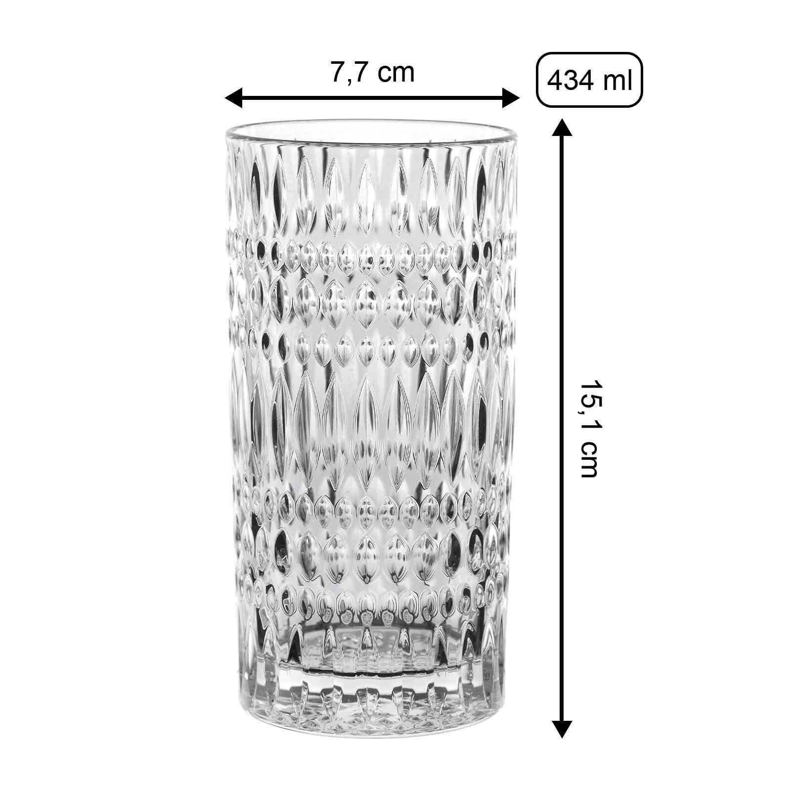 Nachtmann Gläser-Set Ethno Longdrink & Becher Set 12er Set, 12-tlg., Glas