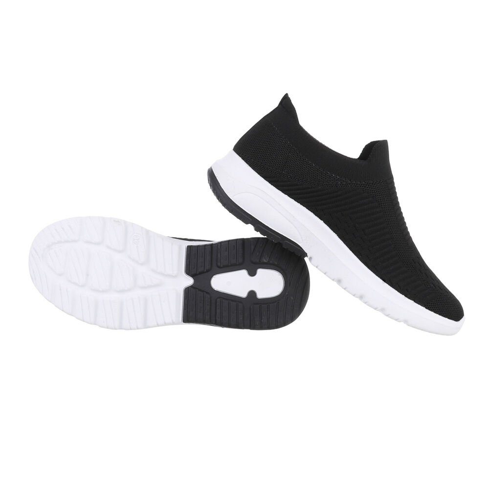 Coolwalk Herren Low-Top Freizeit Sneaker Flach Sneakers in Schwarz – Bild 2 von 4