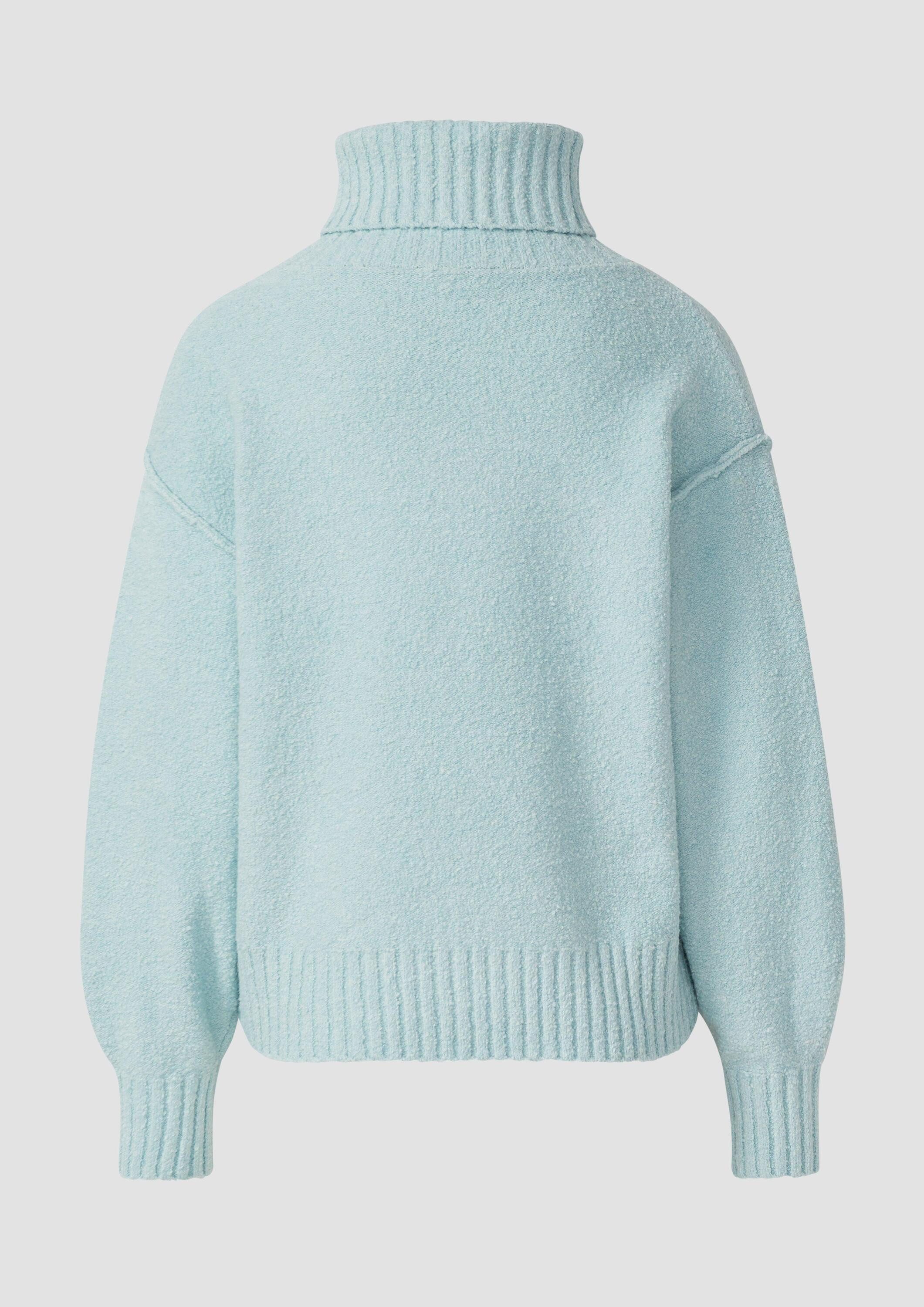 s.Oliver Longpullover Strickpullover Bouclé-Strickpullover mit Rollkragen günstig online kaufen