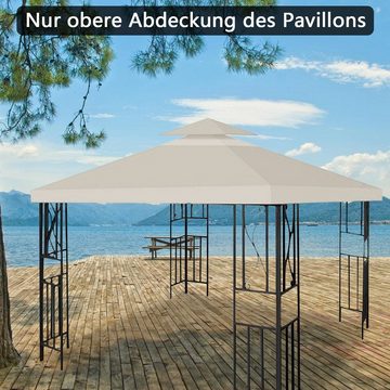 Pavillonersatzdach Ersatzdach Dach Wasserdicht für Pavillon 3x3 m Partyzelt Kaminabzug wasserfest