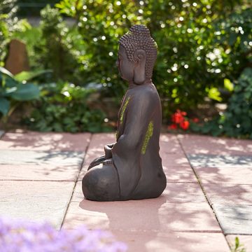 NEUSTEIN Buddhafigur XXL Antiker Buddha 50cm braun / grün Garten Deko Figur Skulptur Feng Shui Meditation