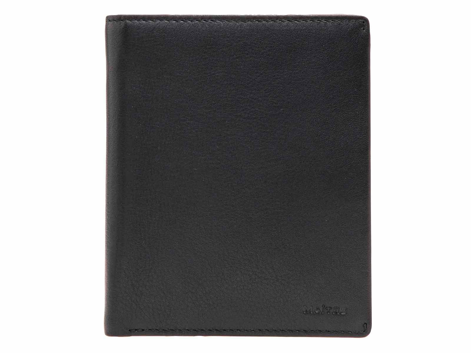 Maître Geldbörse 4060001459-900 black F3 Heinbert Billfold V14 Geldbörse Leder (1 Stück, 1-tlg., B/H/T)ca. 11/13/2 cm), RFID-Blocker