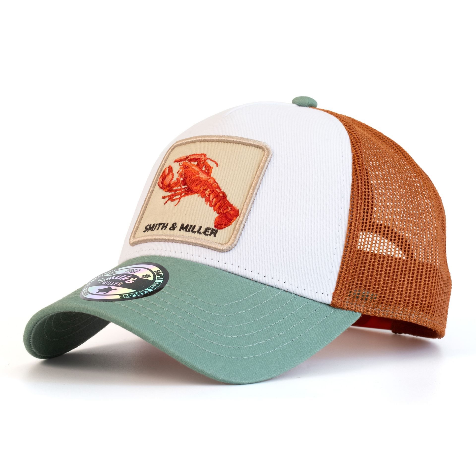 Smith & Miller Trucker Cap Basecap Miramar Omaro weiss/grün/bronze - 1 Stück