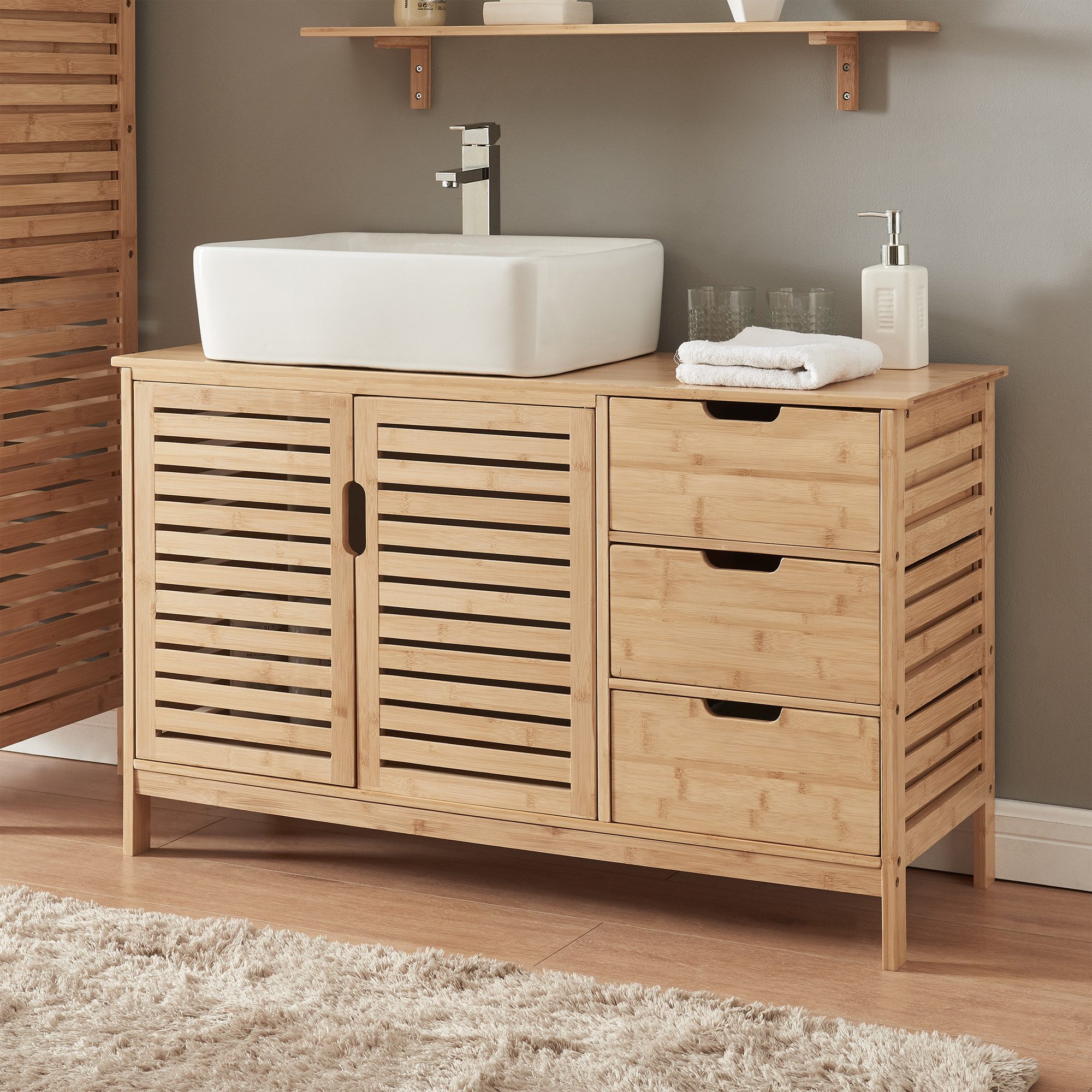en.casa Waschbeckenunterschrank »Boksereys« Badezimmerschrank 60 x günstig online kaufen