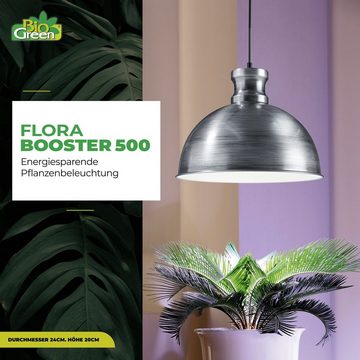 Bio Green LED-Lichtsystem Pflanzenleuchte FLORABOOSTER 500 mit 6,5 Watt LED-Pflanzenlampe - Zink, E27, 1 St., weiß