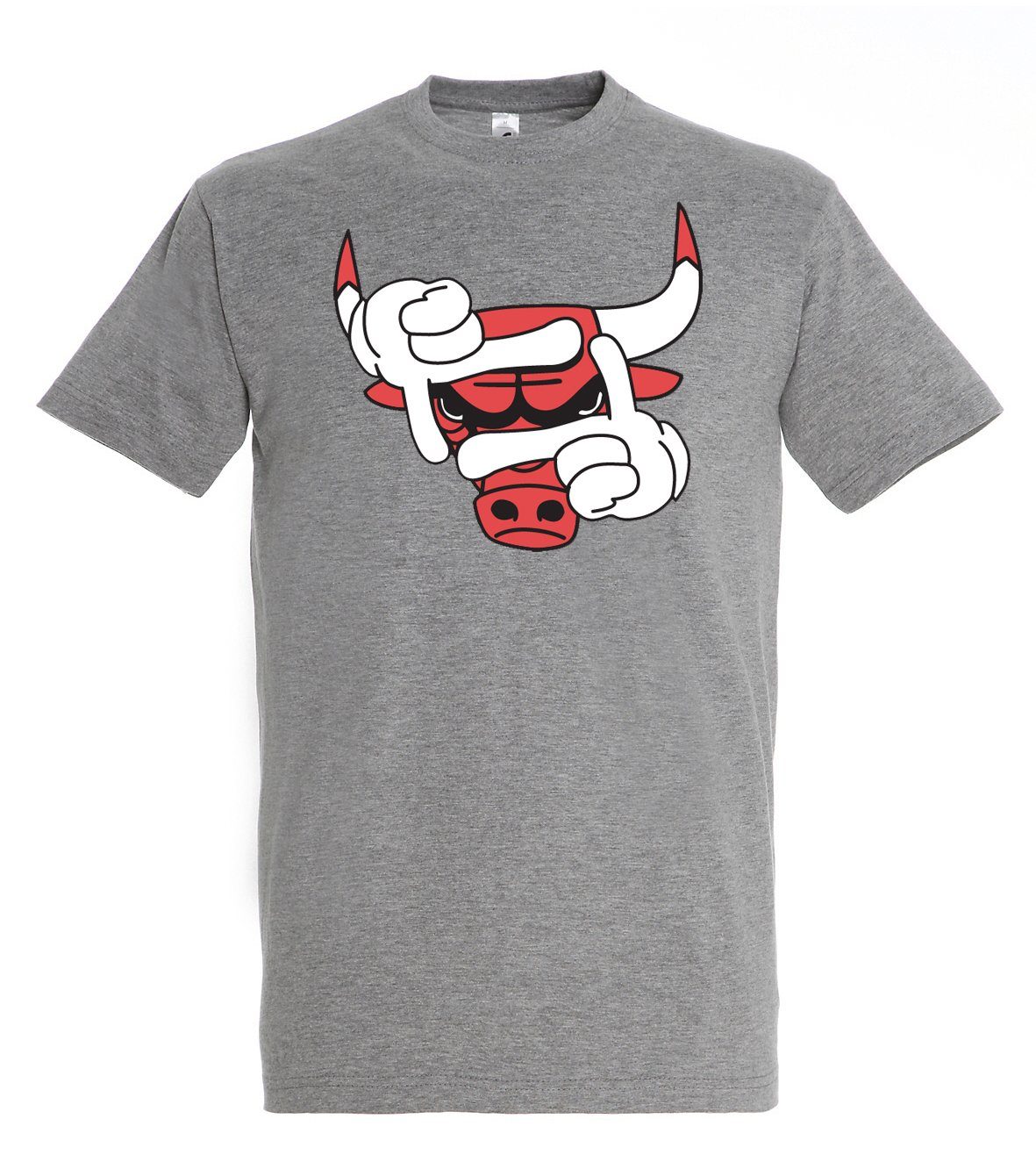 Youth Designz T-Shirt Bulls Sport Herren T-Shirt mit modischem Frontprint Grau | T-Shirts