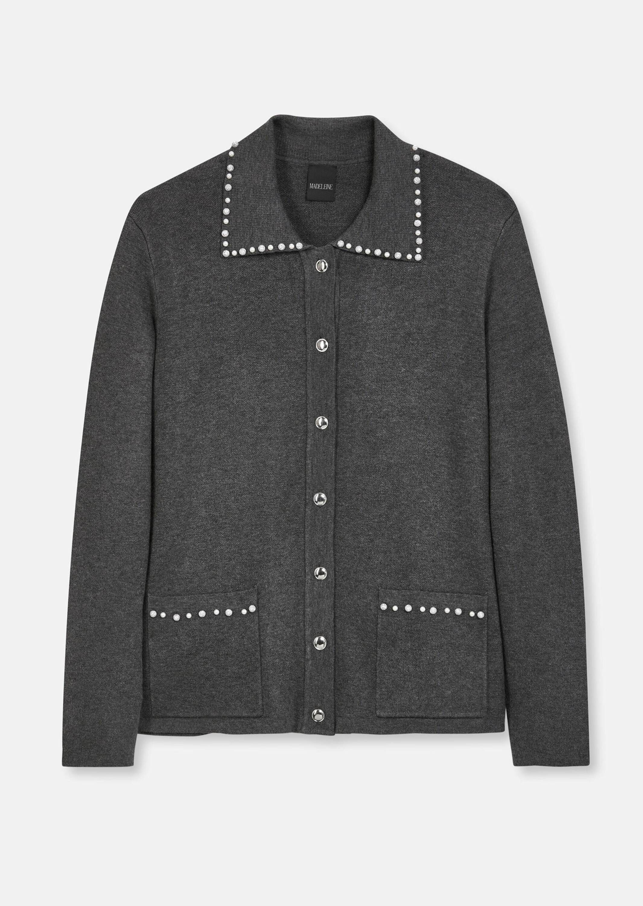 MADELEINE Strickjacke Strickjacke mit Zierperlen