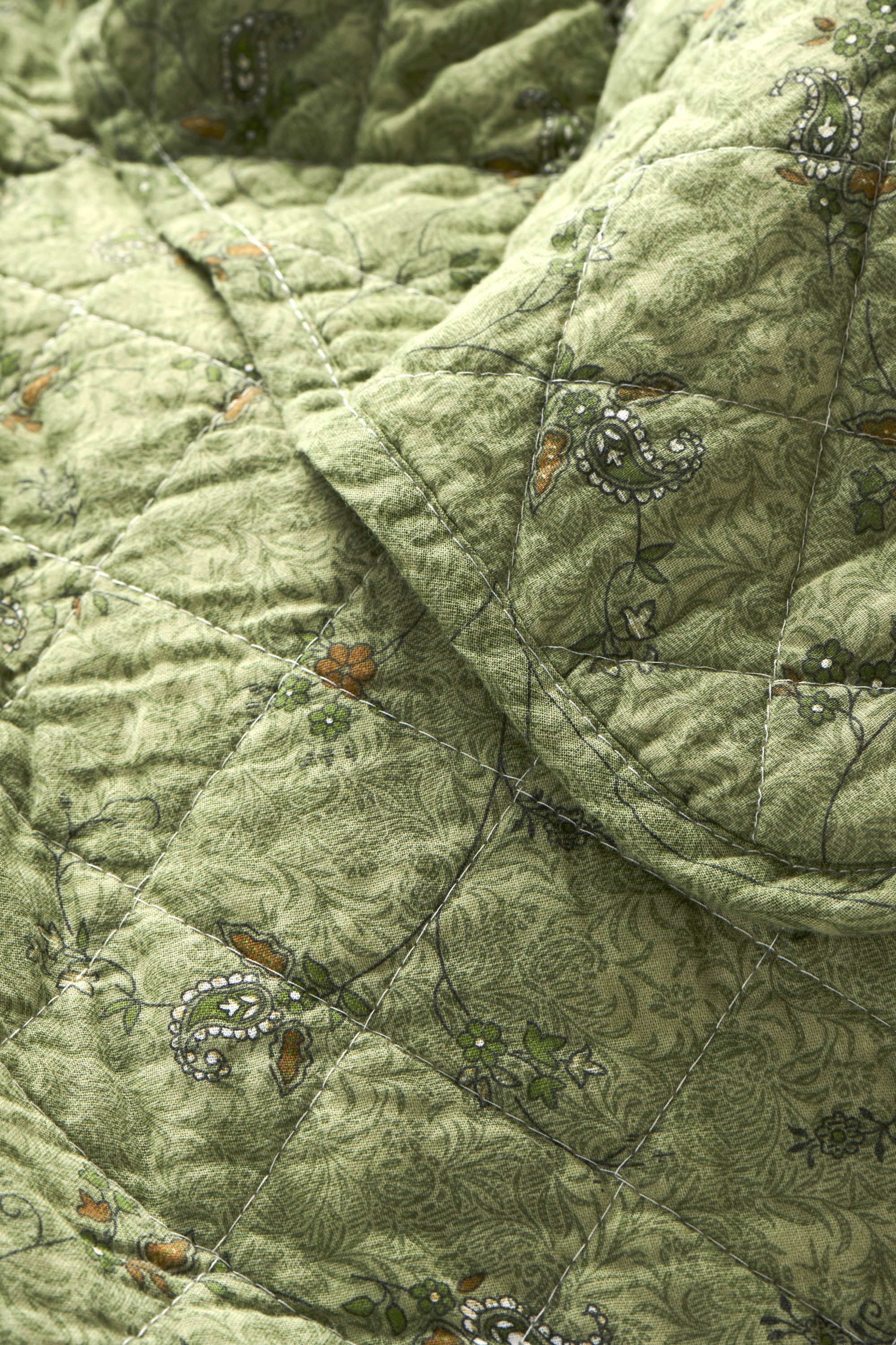 Ib Laursen Tagesdecke Ib Laursen - Decke Quilt Tagesdecke Überwurf 180x130cm Grün Blumen