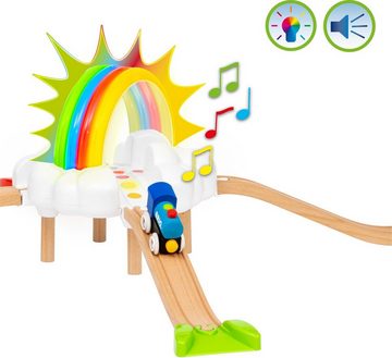BRIO® Spielzeugeisenbahn-Lokomotive Mein erstes BRIO® Bahn Regenbogen-Set, (Set), mit Leucht- und Soundeffekten, FSC®- schützt Wald - weltweit
