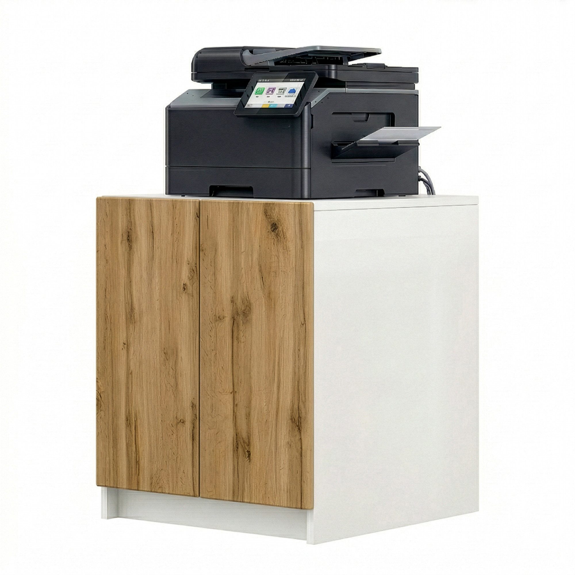 InnoFurn Aktenschrank Elona Druckerkommode (Druckerkommode, Extra Tief für Drucker) Druckerschrank Soft-Close & Push-to-Open, Made in Germany