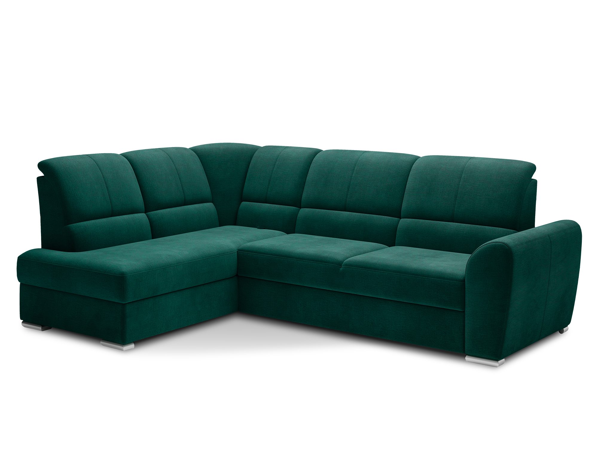MF Design Ecksofa Ecksofa mit Schlaffunktion und Bettkasten in Webstoff, true / Dolphin / false / 1