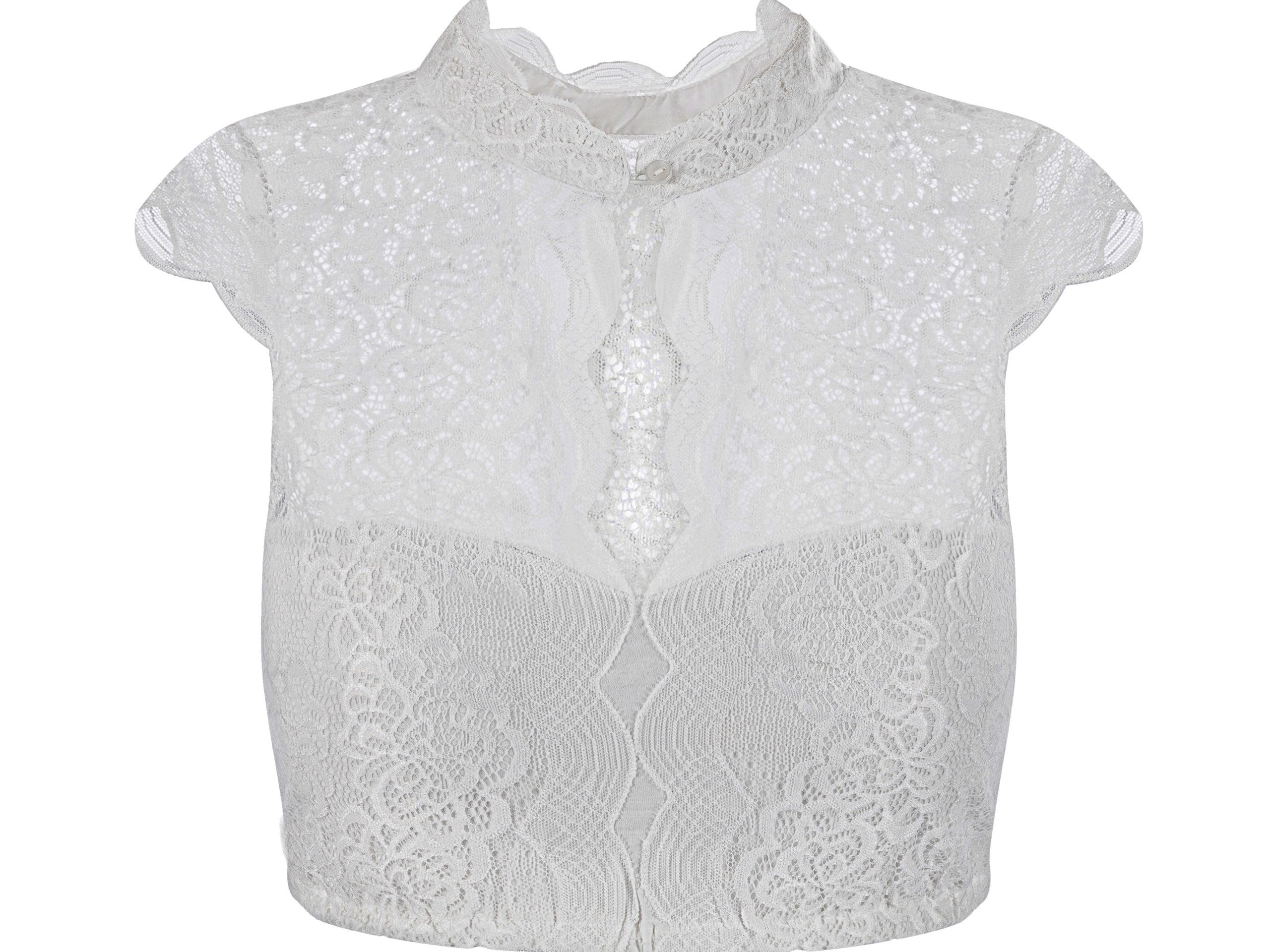 FUCHS Dirndlbluse Dirndlbluse Elisabeth natur-weiß (1-tlg) – Bild 2 von 3