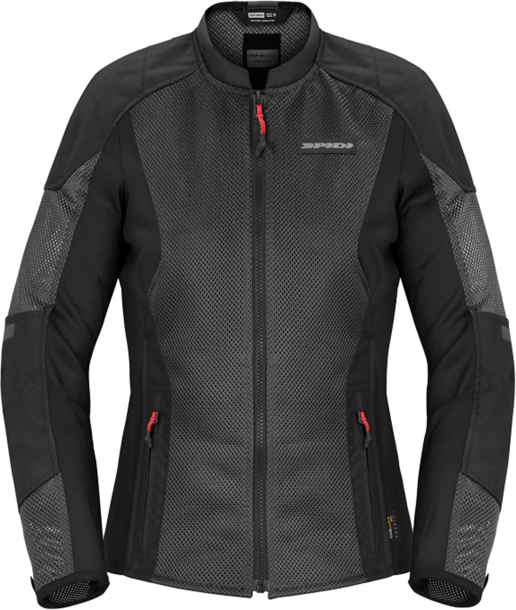 SpiDi Motorradjacke Super Net Evo Damen Motorrad Textiljacke 2-Lagen-Laminat,Ellenbogenprotektoren enthalten,Schulterprotektor