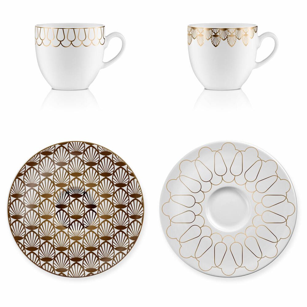 Goebel Tasse First Gold 2er Set, Porzellan