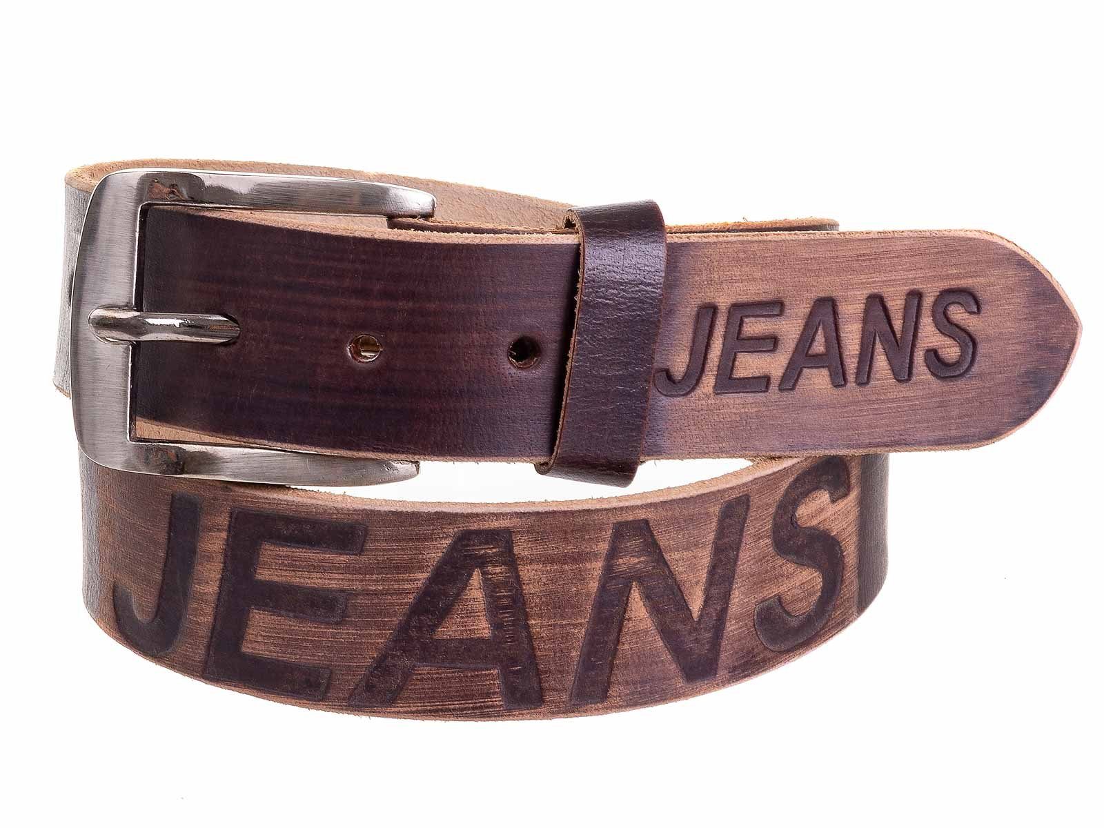 JSI Ledergürtel Jeans Gürtel G1 (1-St) Prägung