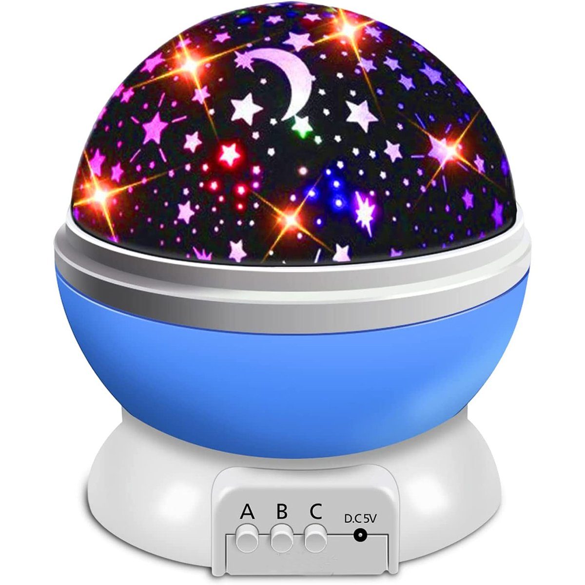 autolock LED Nachtlicht LED Nachtlicht Sternenhimmel Projektor 360° Rotierend, Nachtlichter für Kinder Erwachsene Party Geburtztag Blau