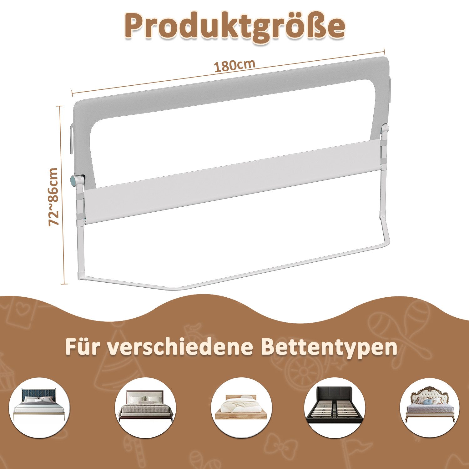 Clanmacy Bettschutzgitter Bettgitter Kinderbettgitter Babybettgitter Kinder günstig online kaufen