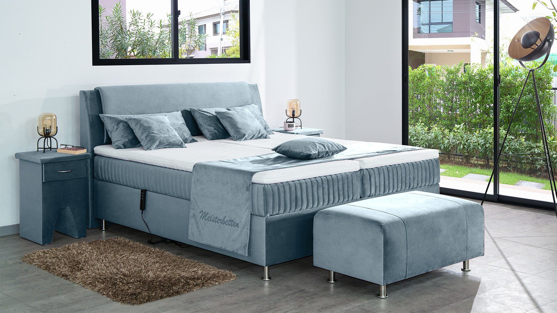 Meisterbetten Boxspringbett Mari (mit Motor, 7-Zonen günstig online kaufen