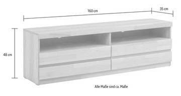 Home affaire Lowboard OSLO, Breite ca. 160 cm, Teilmassiv