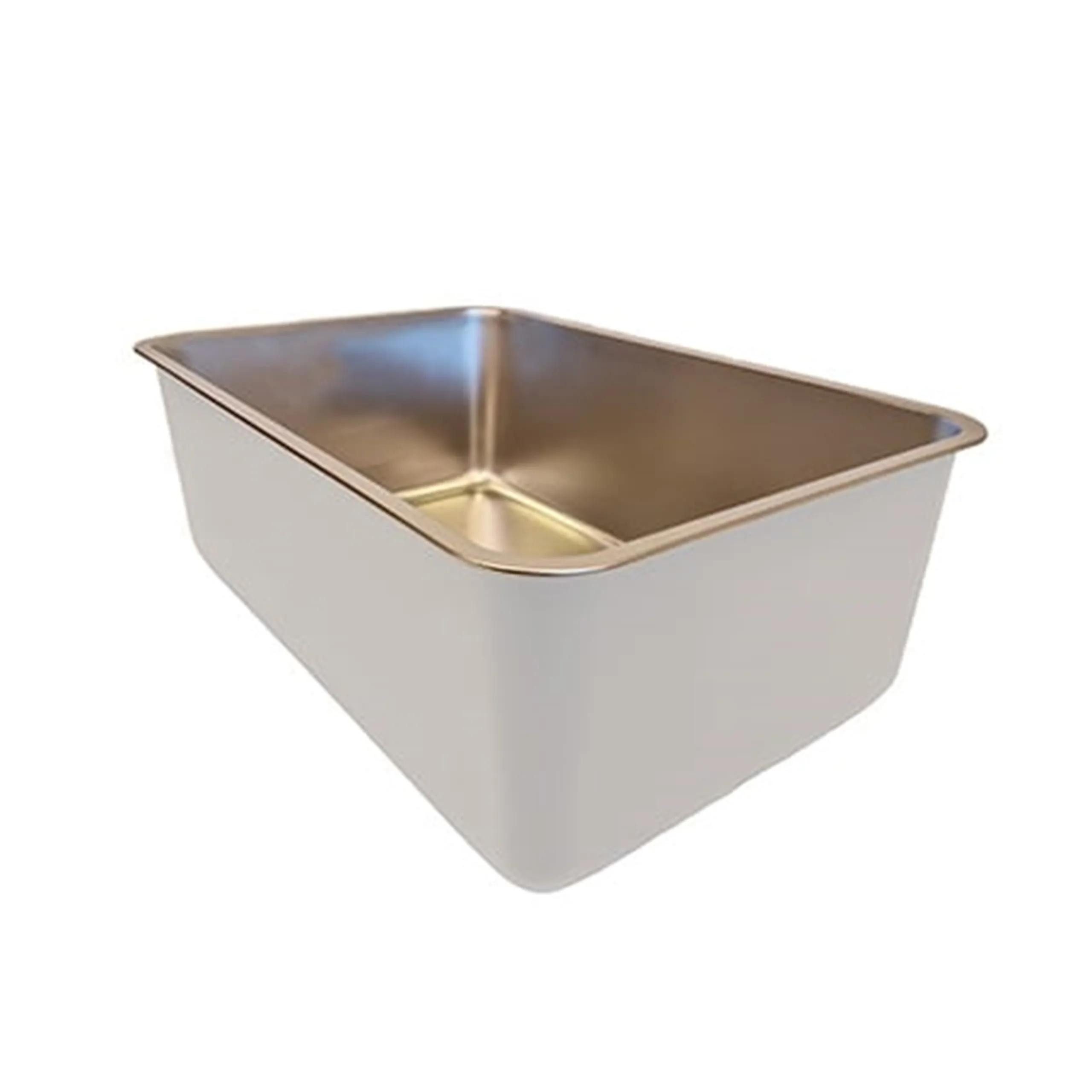 Quapas! Katzentoilette QUAPAS! Edelstahl-Katzentoilette Farbe: weiß