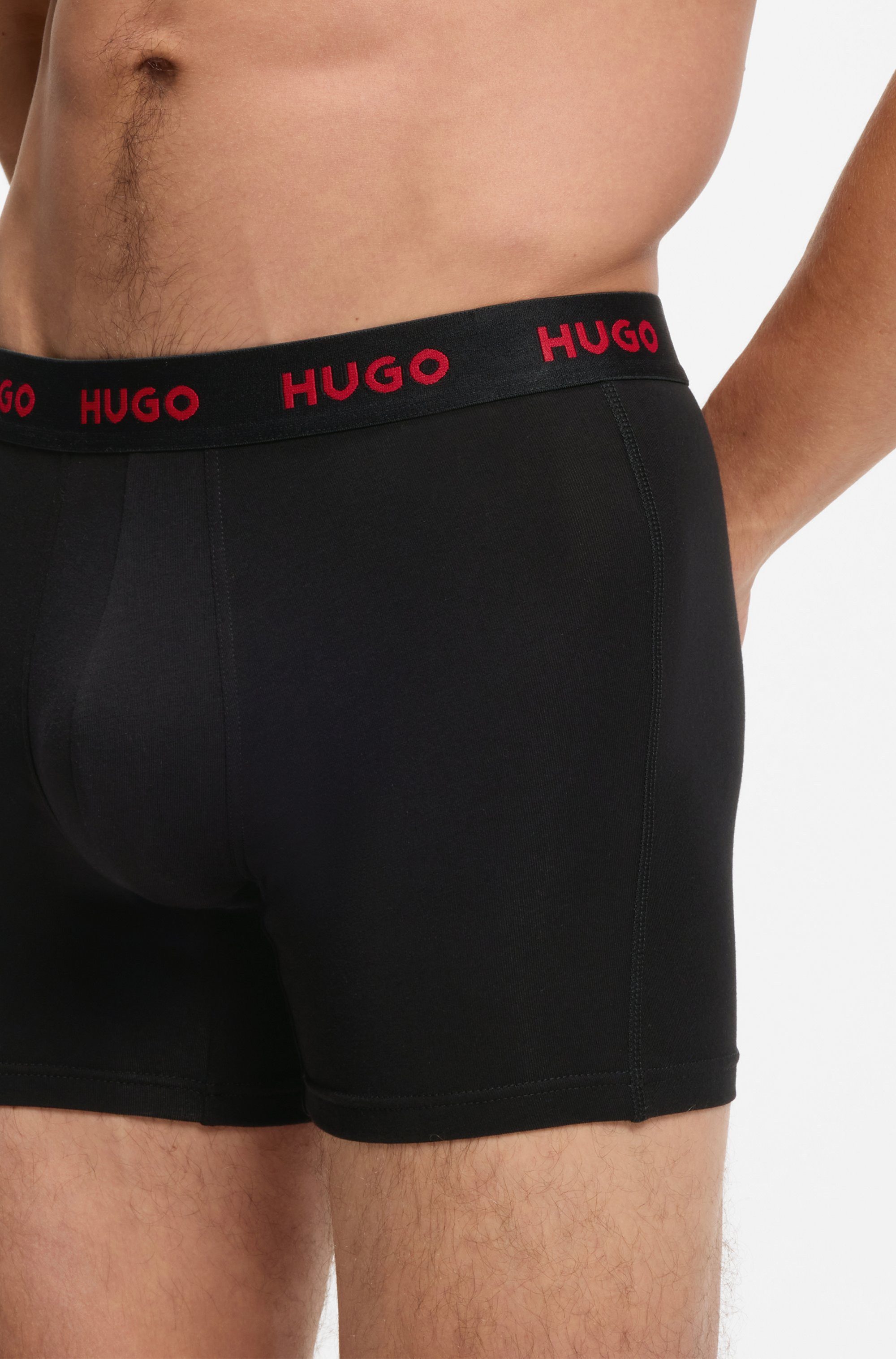 HUGO Boxer BOXERBR TRIPLE (Packung, 3-St., 3er) mit elastischem Bund