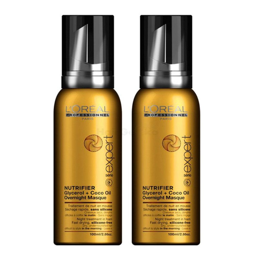L'Oreal Deutschland Leave-in Pflege Nutrifier Glycerol & Coco Oil Overnight Masque 2x 100ml