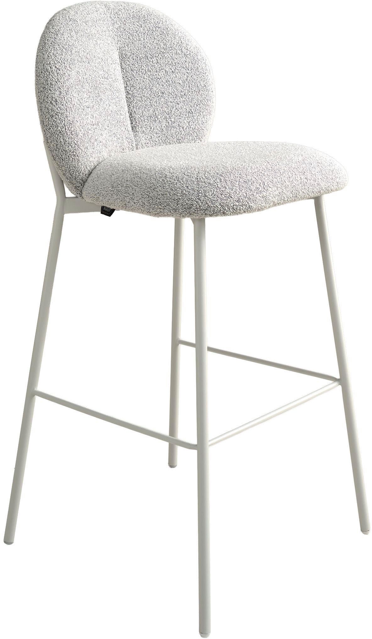 SCHÖNER WOHNEN-Kollektion 4-Fußstuhl FORDE (Set, 2 St), Bezug Bouclé, Untergestell Metall pulverbeschichtet