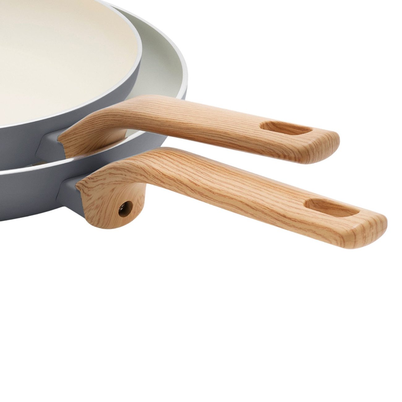GREENPAN Pfannen-Set Essence 5-tlg. Topf & Pfannenset grau Antihaft Spülmaschinenfest, Aluminium, PFAS-frei, kratzfest, alle Herdarten, Backofengeeignet, Ø 18–26 cm Set
