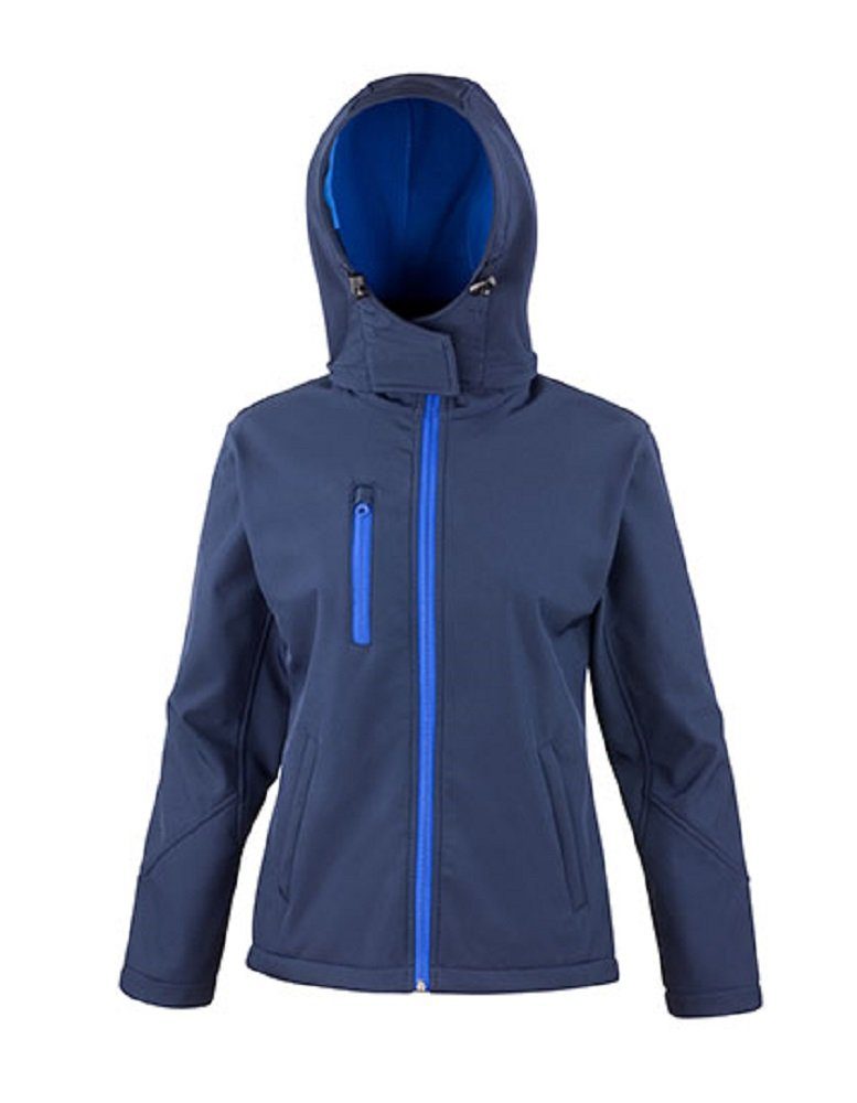 Result Softshelljacke Damen Soft Shell Jacke mit Kapuze Wasserdicht (8000mm) dunkelblau