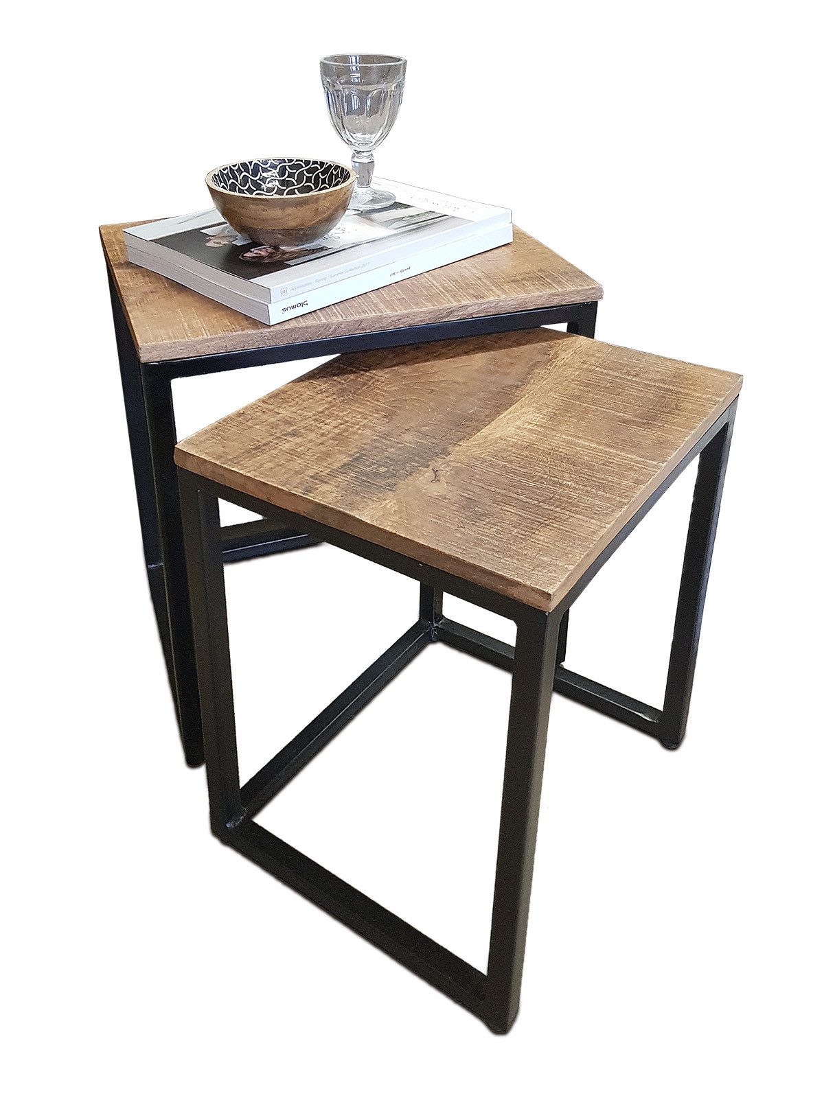 Amagohome Beistelltisch Beistelltisch Holz Satztisch Set günstig online kaufen