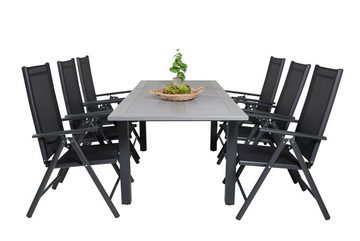 ebuy24 Garten-Essgruppe Albany Gartenset Tisch 90x152/210cm und 6 Stühle B