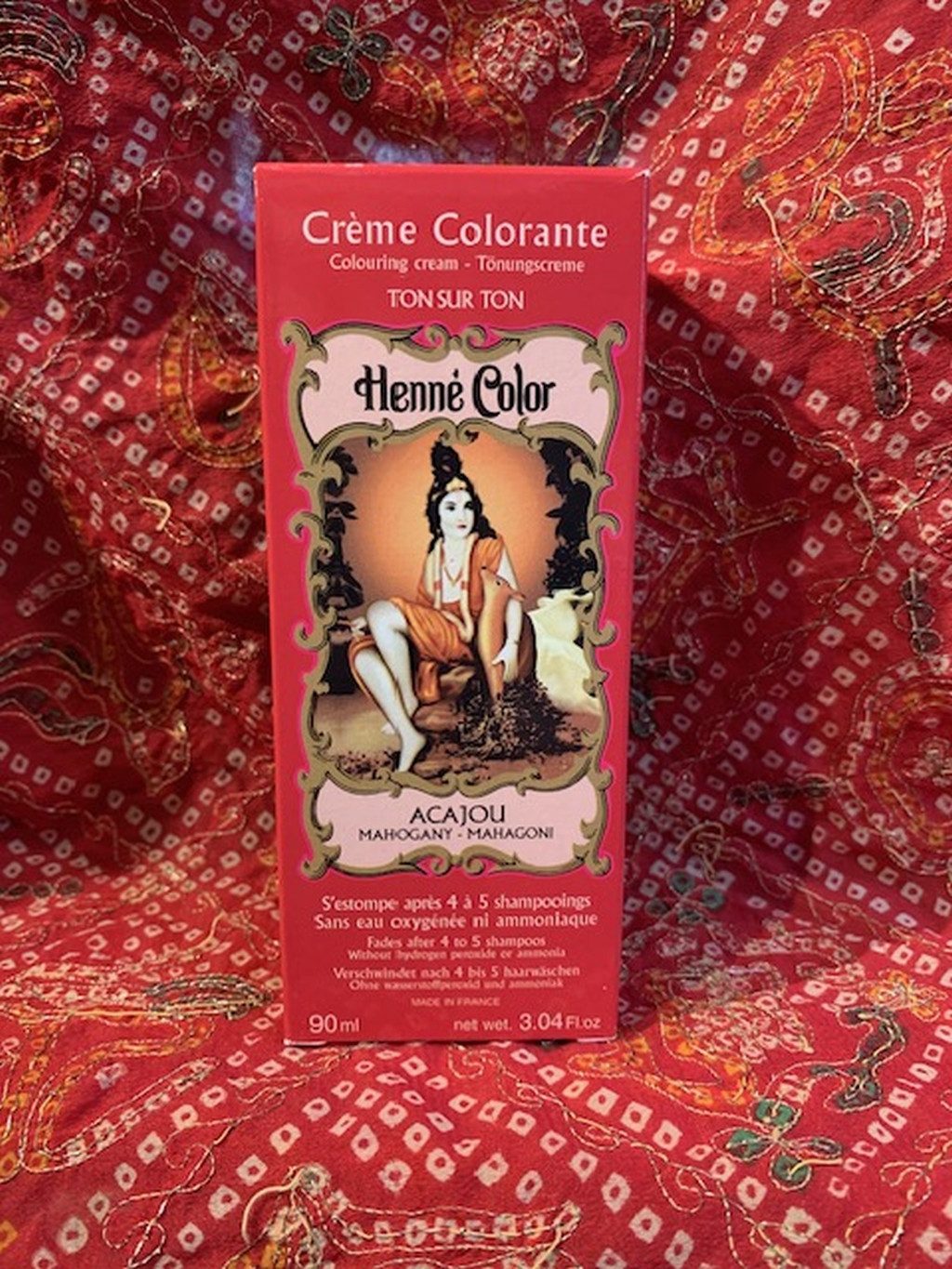 Henné Color Haartönung Henna Tönungscreme von Henné Color, gebrauchsfertig, Packung 90ml, Henna-Tönungscreme mit natürlichem Hennaextrakt