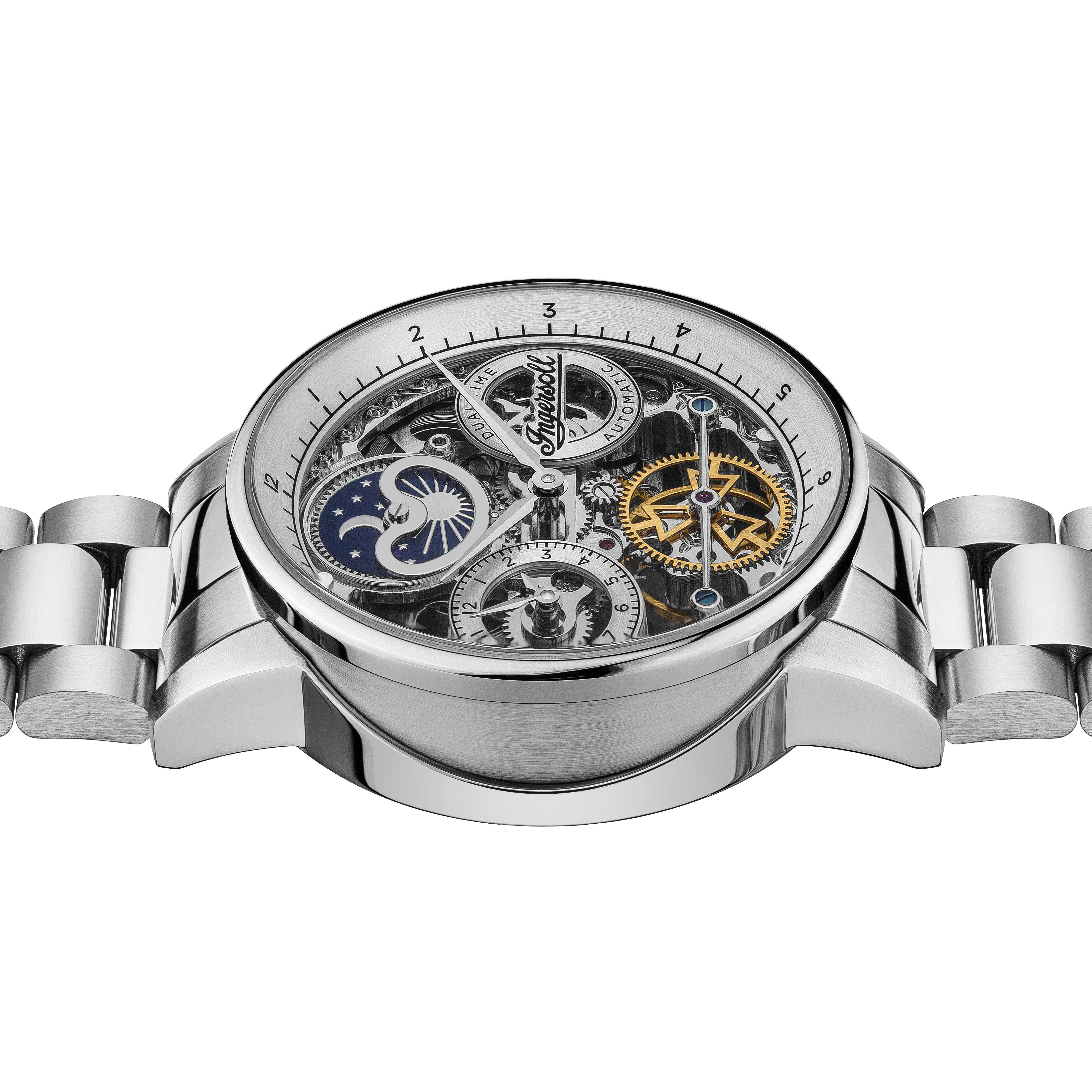 Ingersoll Automatikuhr The Jazz I07703, Armbanduhr, Herrenuhr, Mechanische Uhr, Edelstahlarmband, analog
