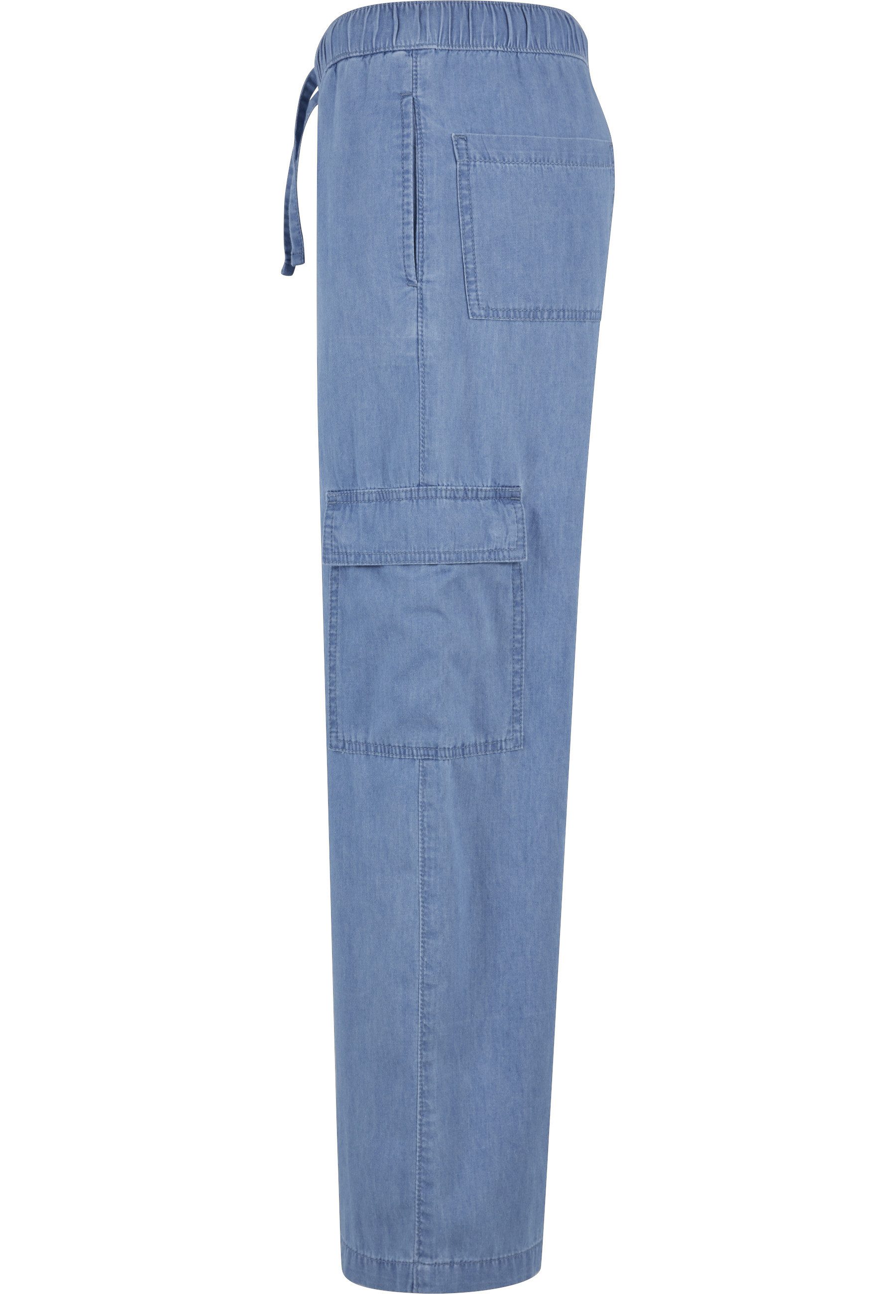 Cargohose Urban Classics Damen Ladies Light Denim Cargo Pants