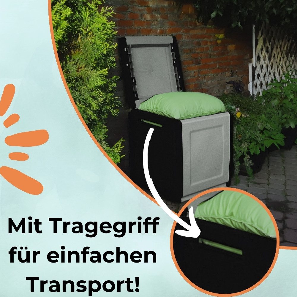 GarPet Gartenbox Gartenbox Wetterfest Outdoor Garten Box Gartenauflagen Gartentruhe 160